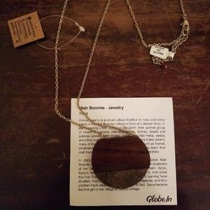 Matr Boomie wooden Earth and Fire necklace -India